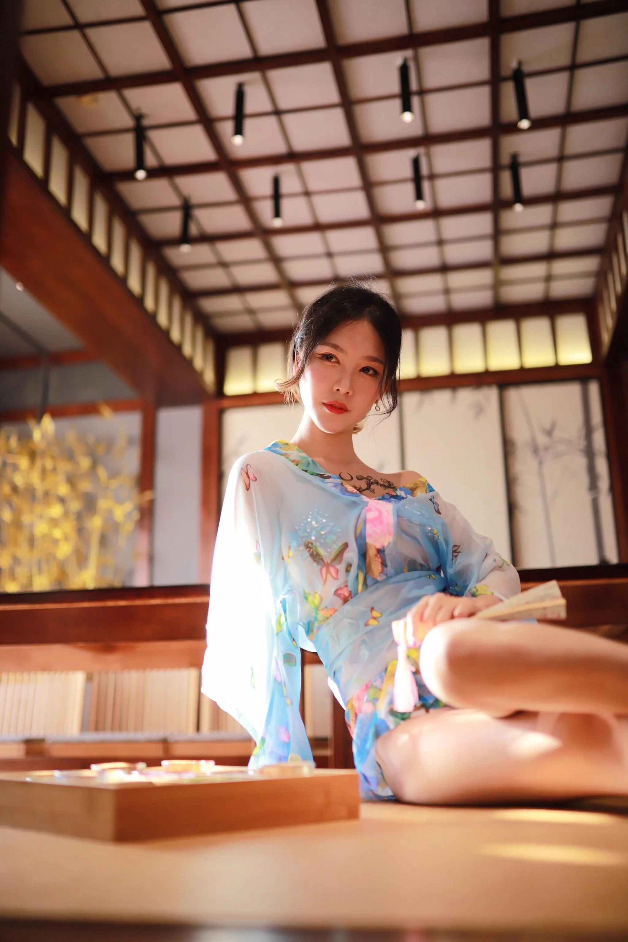 抖娘-利世 – NO.12 水蓝和服 [30P]插图5